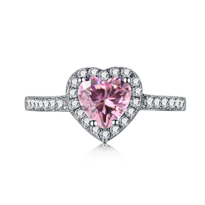 Angela Jewelry]Eternity Splashy Romantic Heart Shape Lover Ring