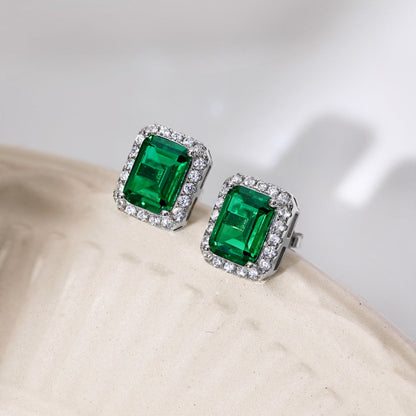Angela Jewelry]Luxurious Dainty Emerald Cut Banquet Earrings