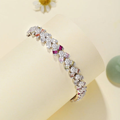 Angela Jewelry]Dainty Exquisite Flower Shape Daily Bracelet