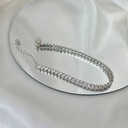 Angela Jewelry]Sparkling Round Cut Daily Bracelet