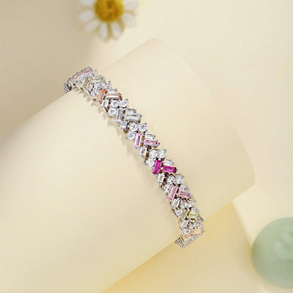 Angela Jewelry]Dazzling Unique Multi Shape Daily Bracelet