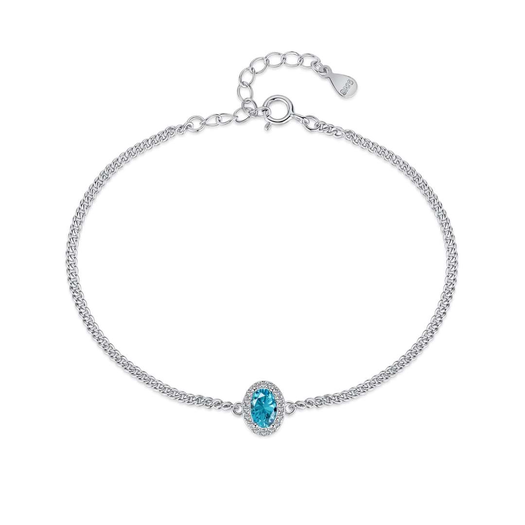 Angela Jewelry]Exquisite Oval Shape Bracelet