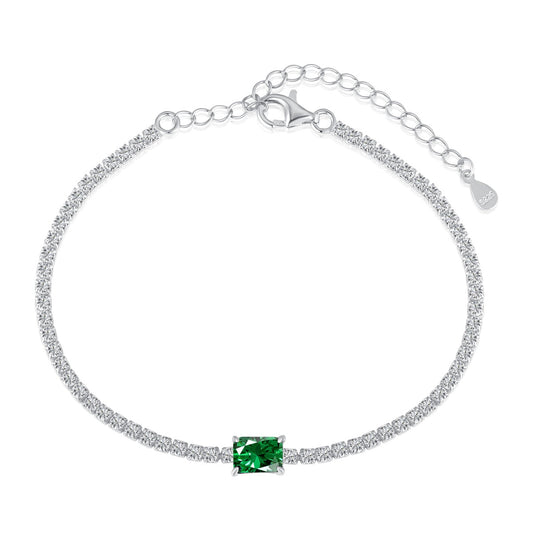 Angela Jewelry]1.0 Carat Unique Emerald Cut Banquet Bracelet
