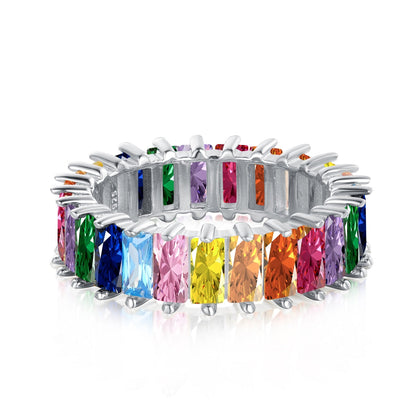 Angela Jewelry]Unique Colorful Radiant Cut RIng