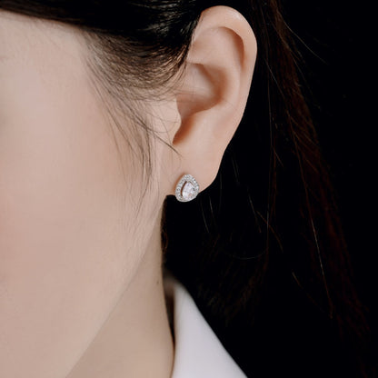 Angela Jewelry]Luxurious Water Drop Shape Earrings