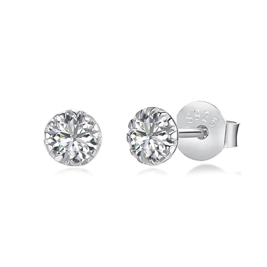 Angela Jewelry]Sparkling Colorful Round Shape Earrings