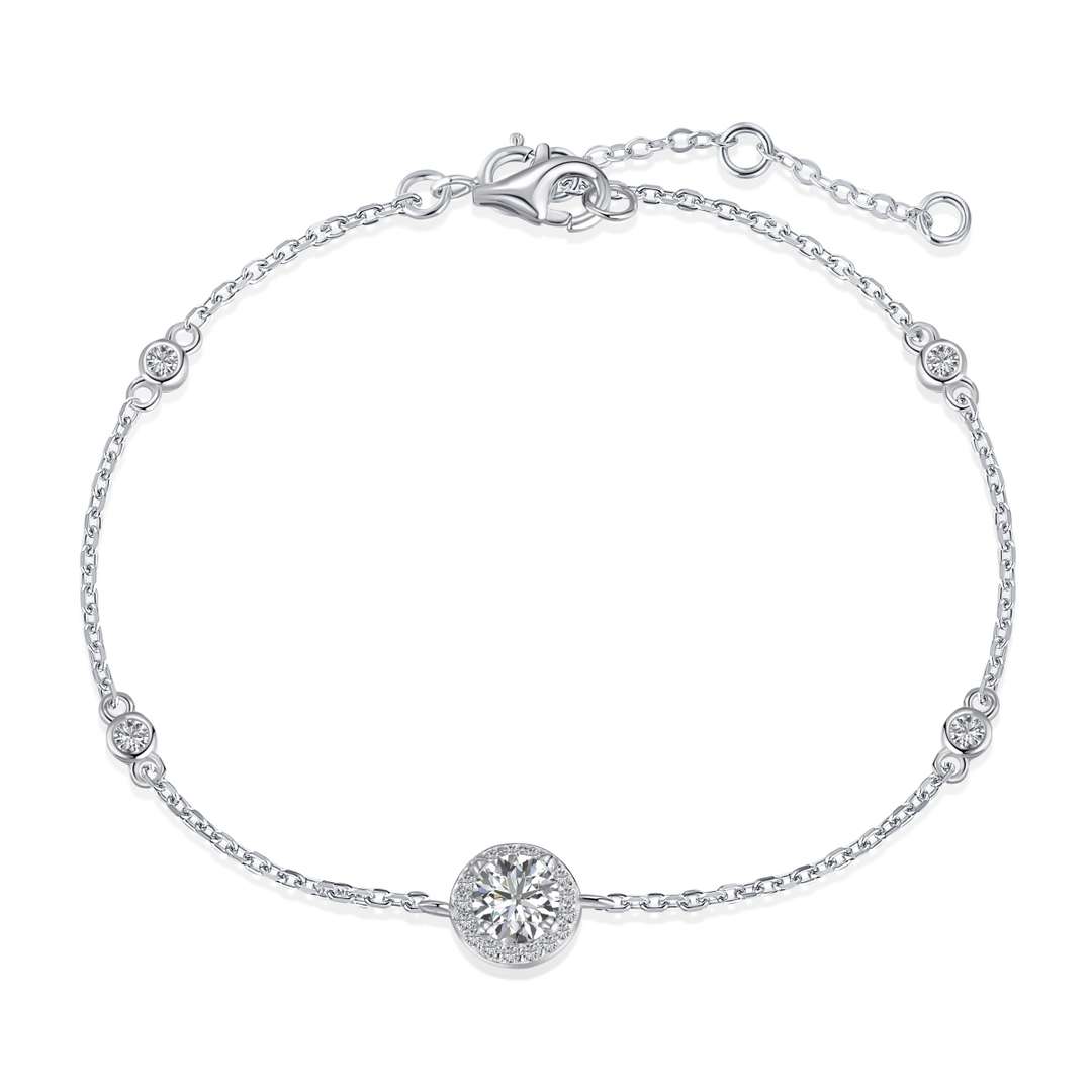 Angela Jewelry]Dazzling Round Cut Shape Bracelet
