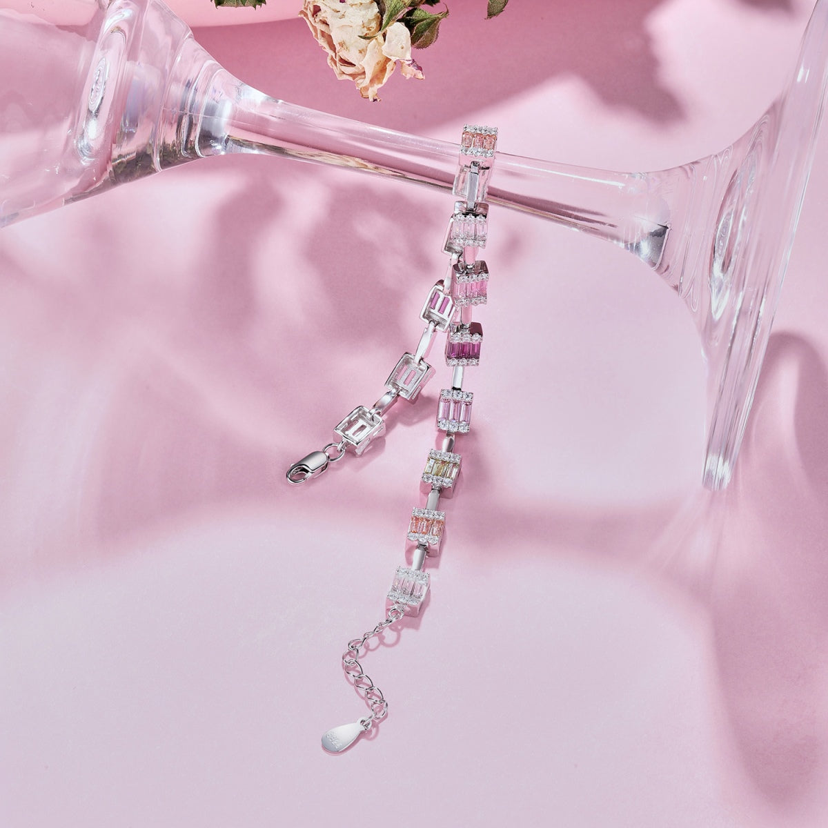 Angela Jewelry]Dainty Charming Emerald Cut Daily Bracelet