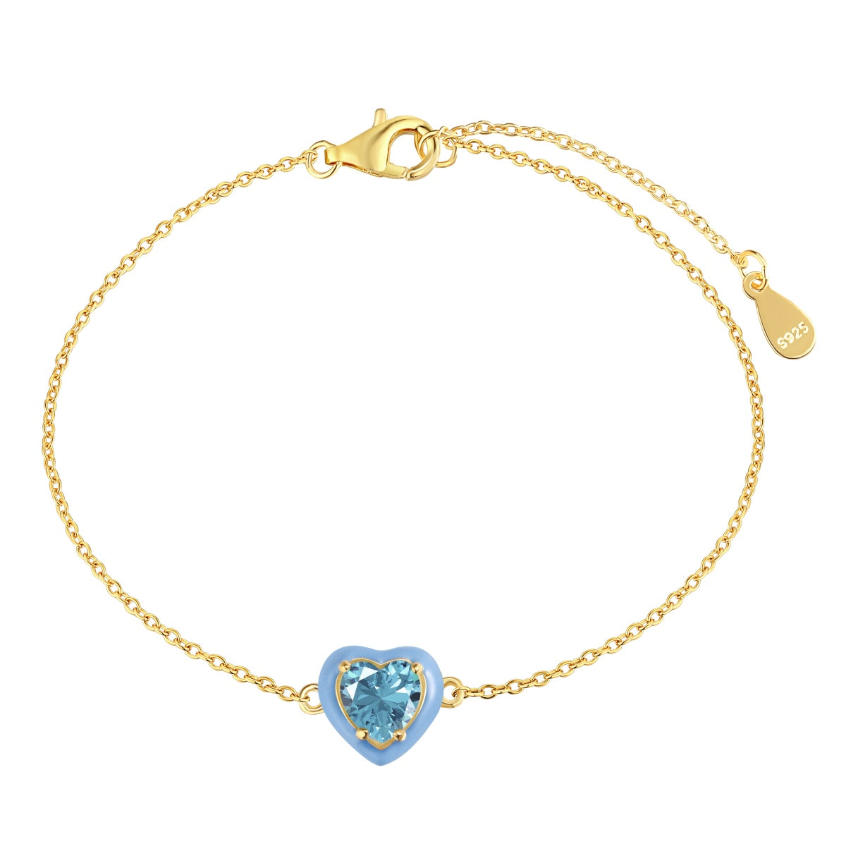Angela Jewelry]Sparkling Romantic Heart Shape Lover Bracelet