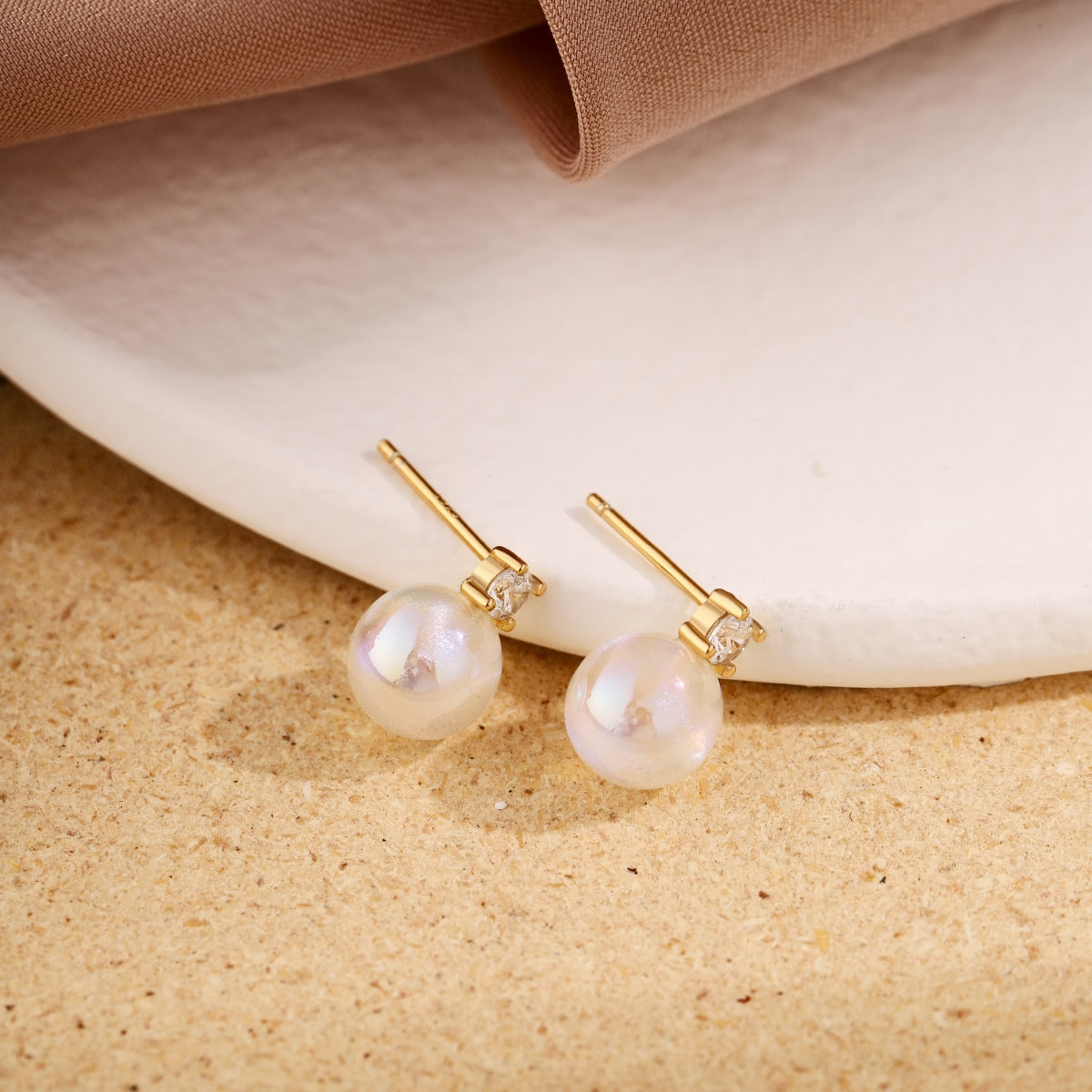 Angela Jewelry]Symphony Mermaid Pearl Earrings
