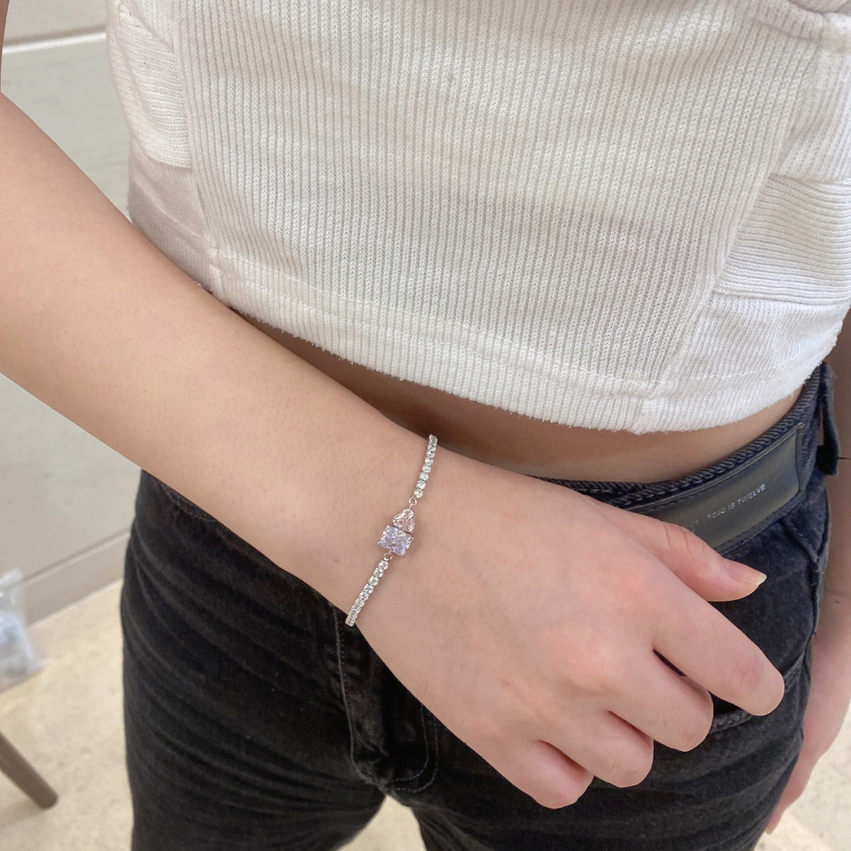 Angela Jewelry]Dazzling Unique Multi Shape Lover Bracelet