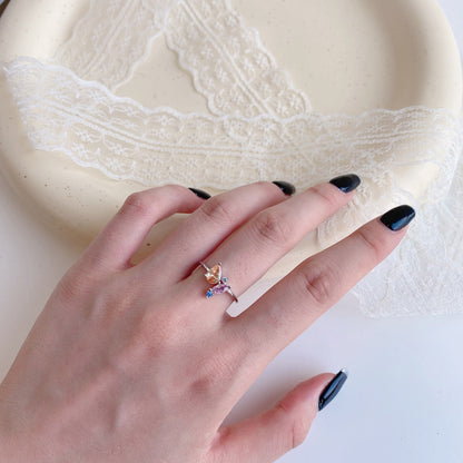 Angela Jewelry]Radiant Colorful Multi Cut Daily Ring