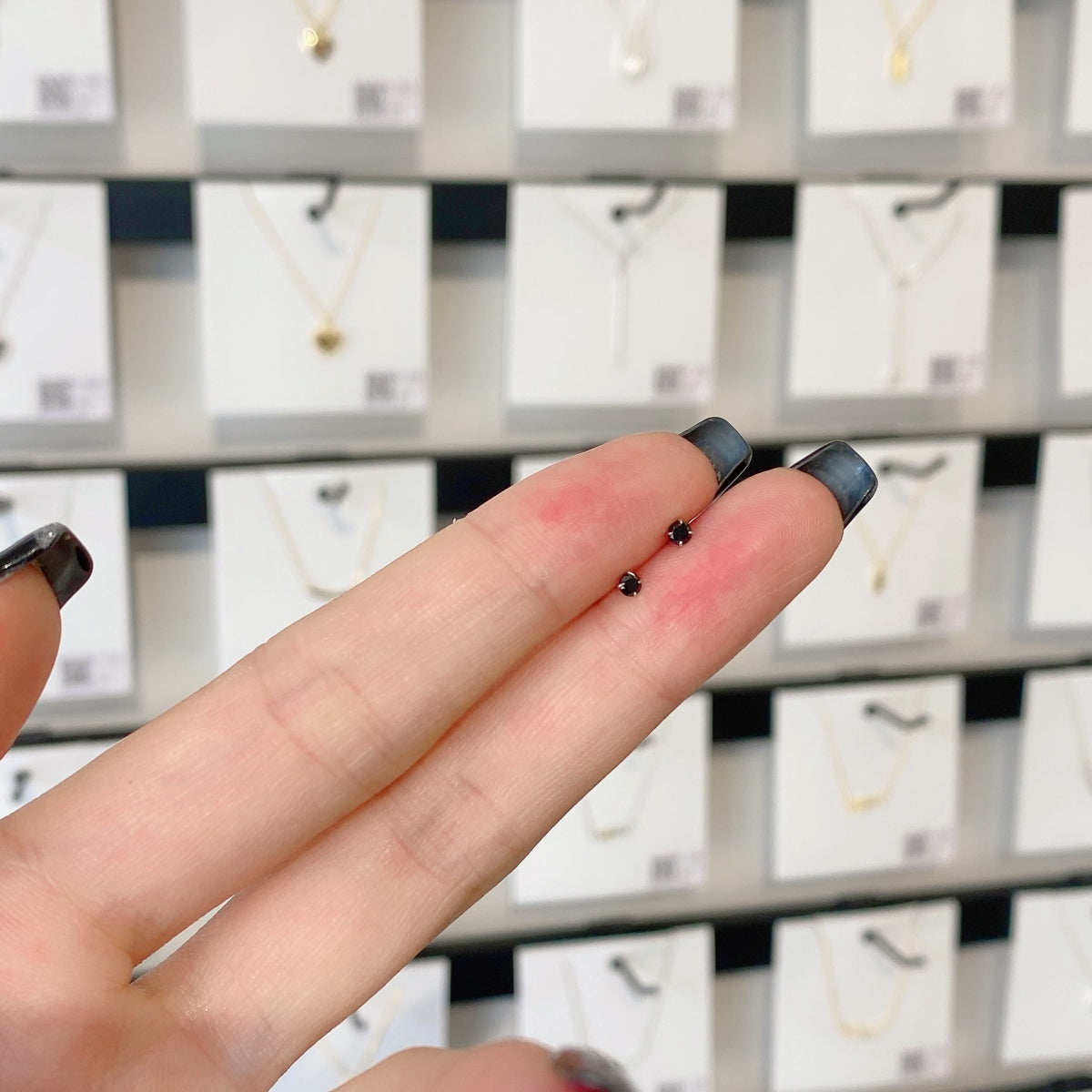 Angela Jewelry]Delicate Solitaire Earrings