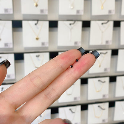 Angela Jewelry]Delicate Solitaire Earrings