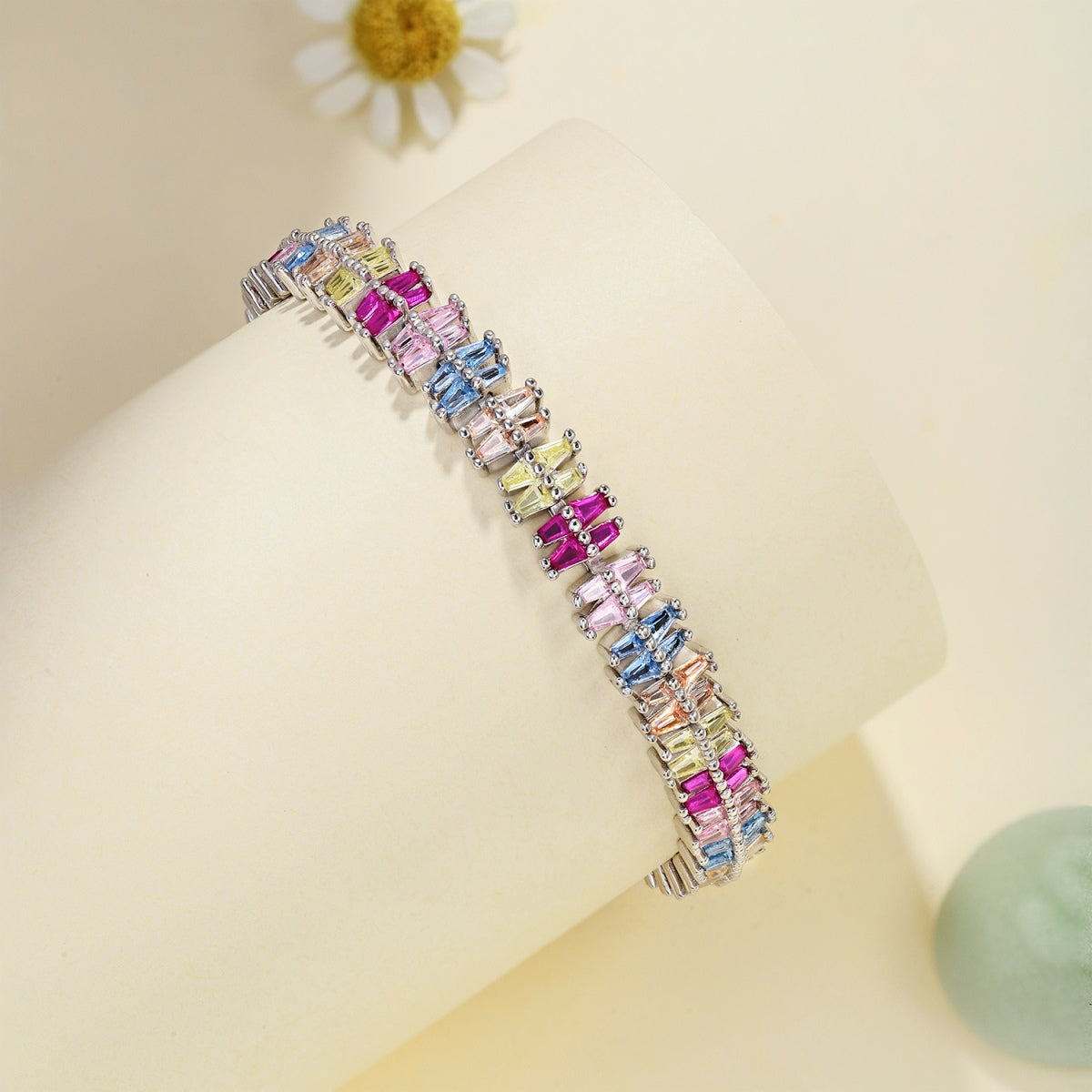 Angela Jewelry]Sparkling Exquisite Multi Cut Party Bracelet