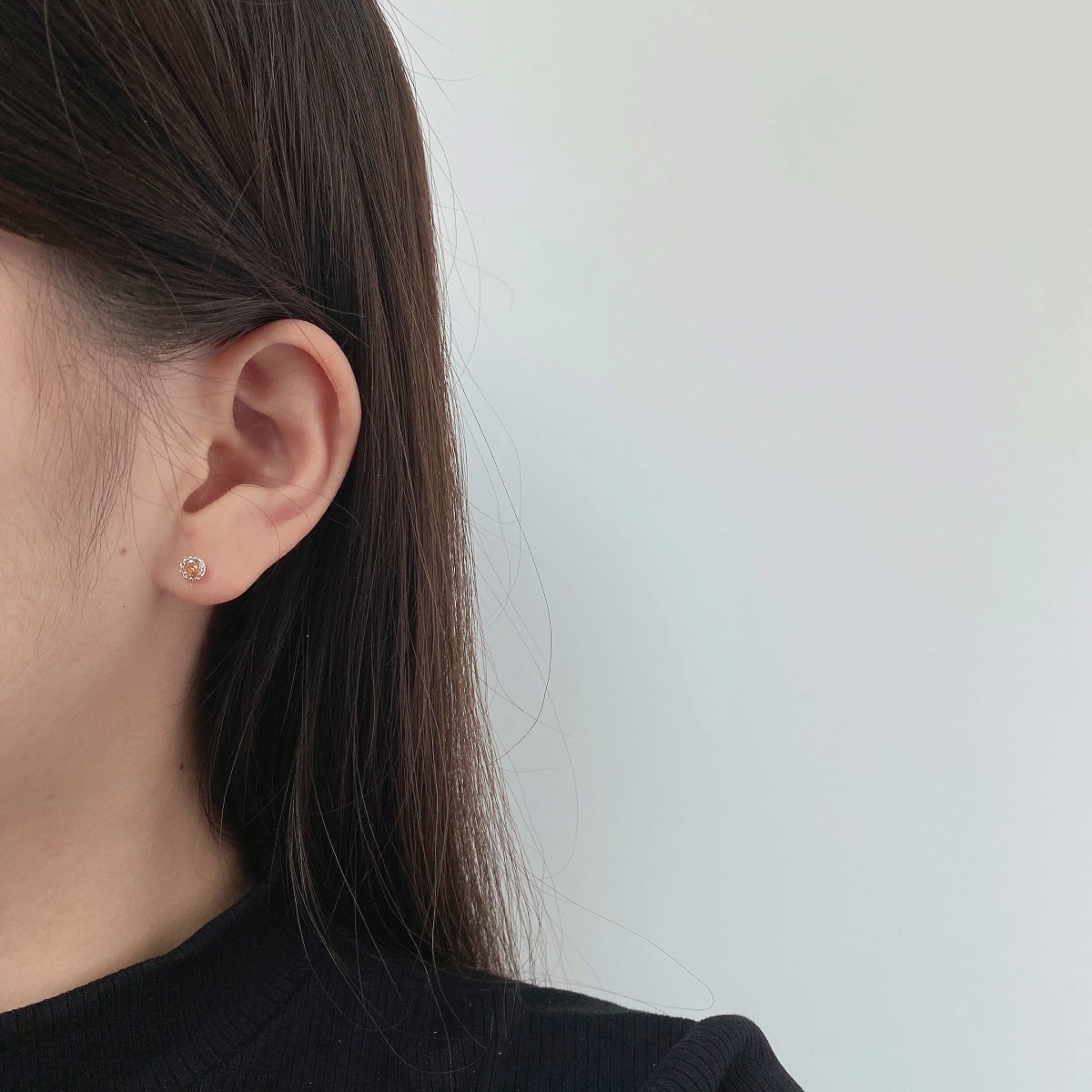 Angela Jewelry]Sparkling Colorful Round Shape Earrings