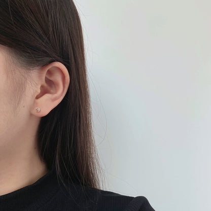 Angela Jewelry]Sparkling Colorful Round Shape Earrings