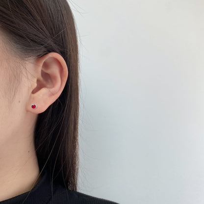 Angela Jewelry]Sparkling Colorful Round Shape Earrings