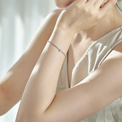 Angela Jewelry]0.5 Carat Elegant Romantic Heart Shape Lover Bracelet