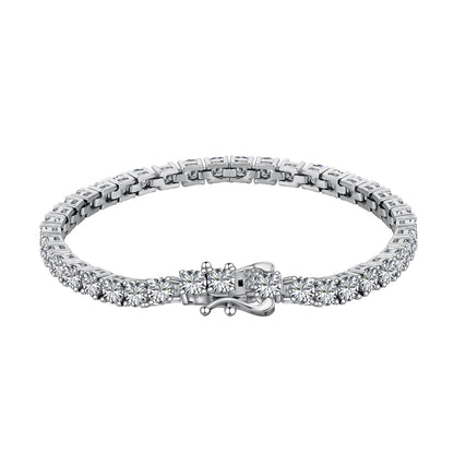 Angela Jewelry]Luxurious Ornate Round Cut Tennis Bracelet