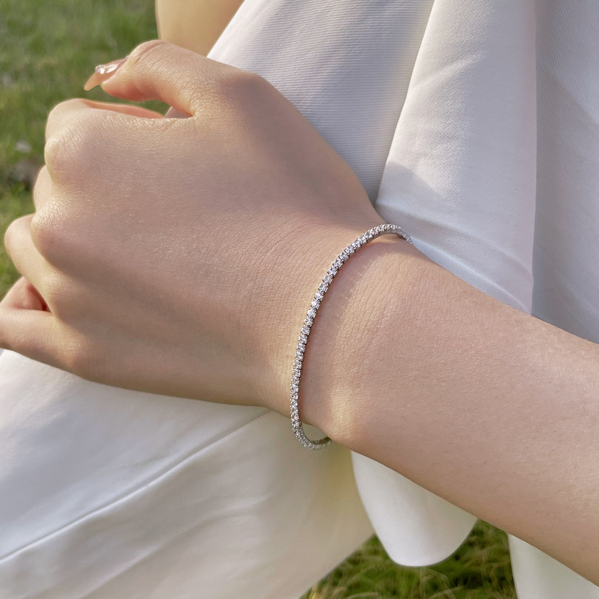 Angela Jewelry]Radiant Colorful Round Cut Party Bracelet