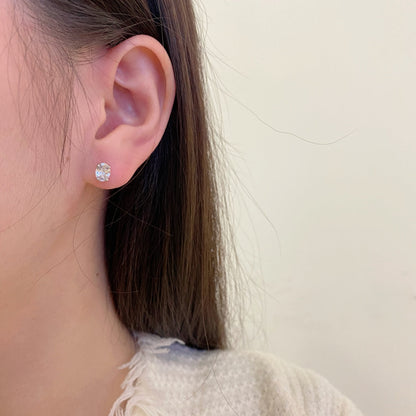 Angela Jewelry]Oval Classic Dignified Elegant Earrings