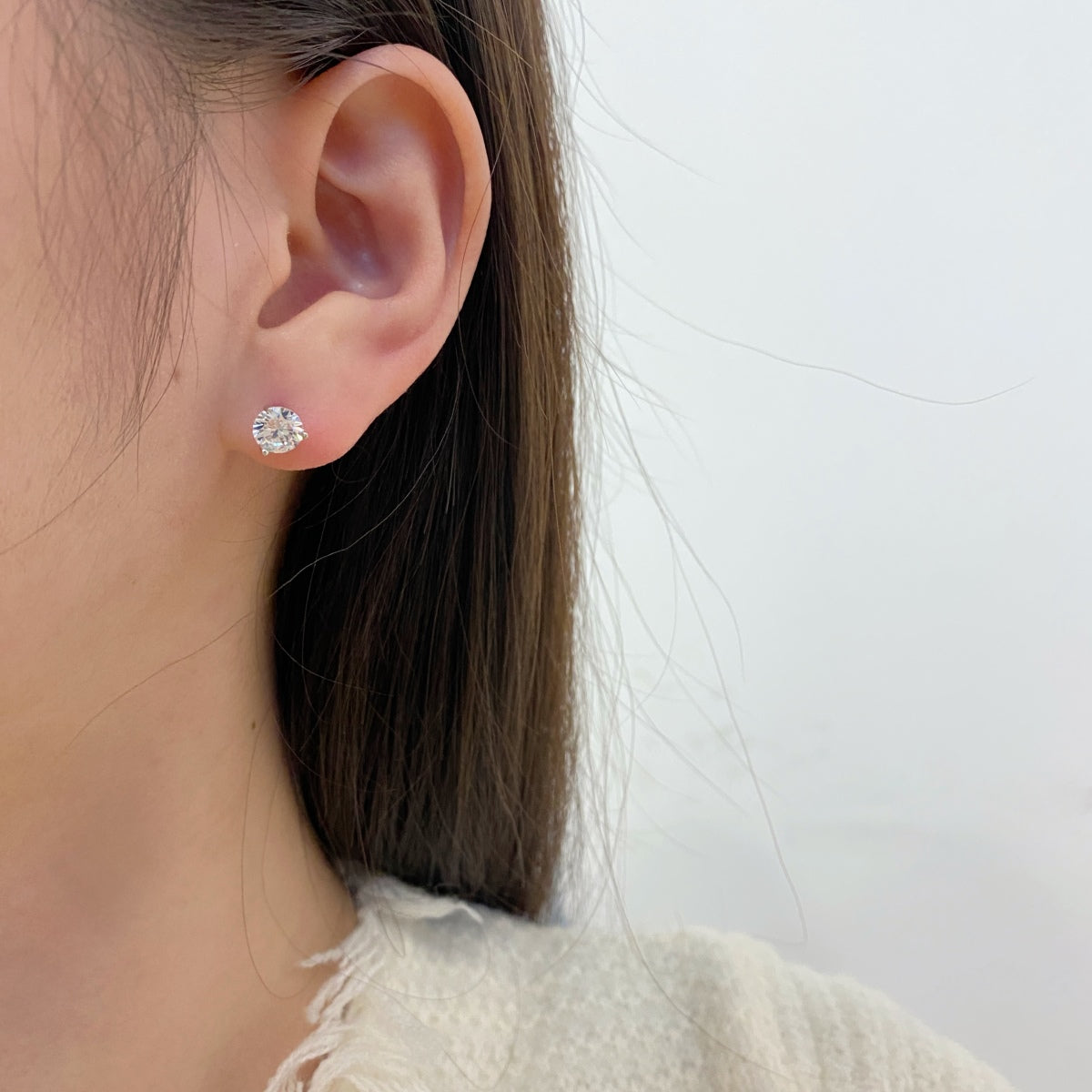 Angela Jewelry]Dainty Round Shape Earrings