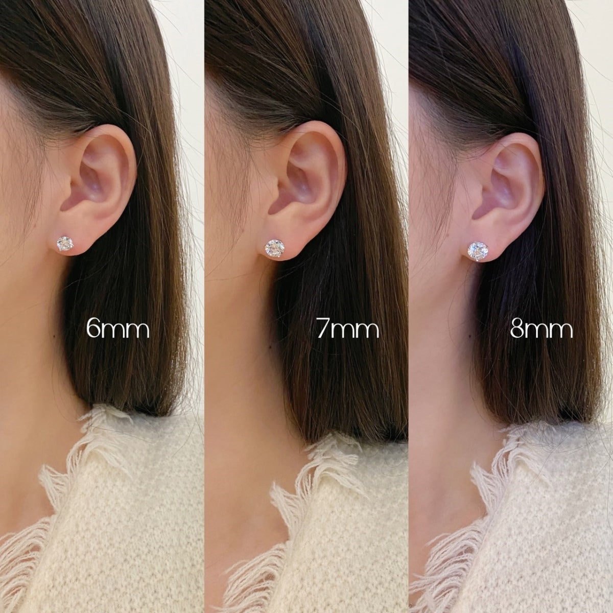 Angela Jewelry]Dainty Round Shape Earrings