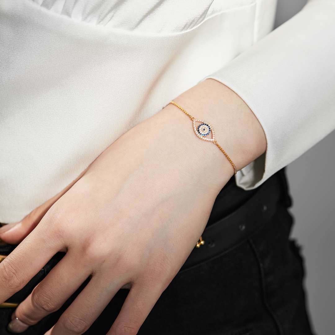 Angela Jewelry]Dazzling Eye Shape Necklace