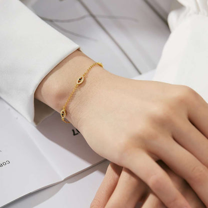 Angela Jewelry]Evil Eye Shape Pendent Necklace