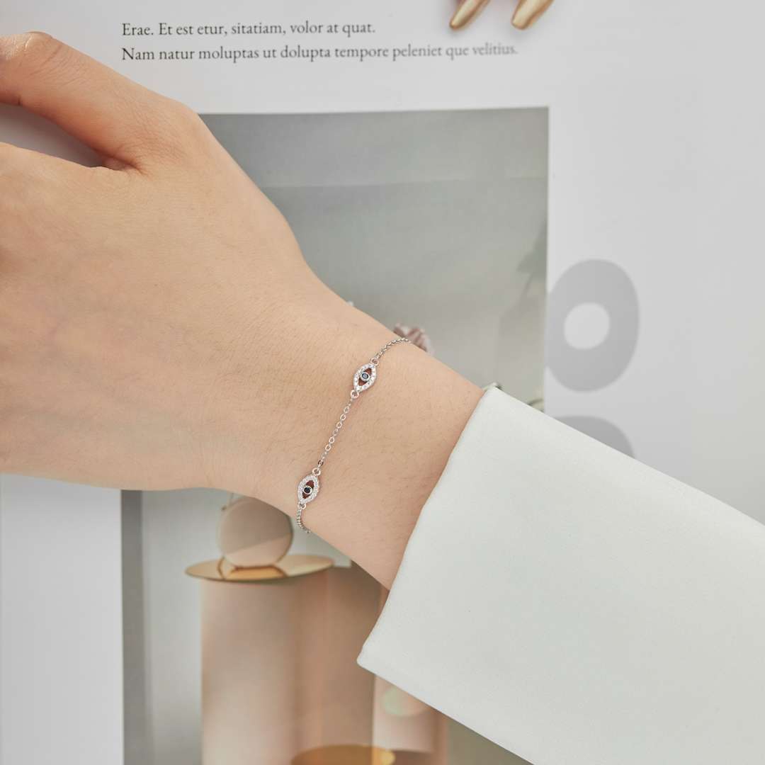 Angela Jewelry]Evil Eye Shape Pendent Necklace