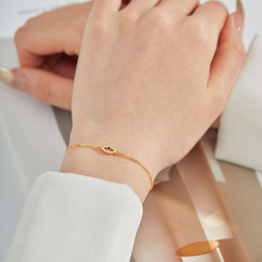 Angela Jewelry]Evil Eye Shape Necklace