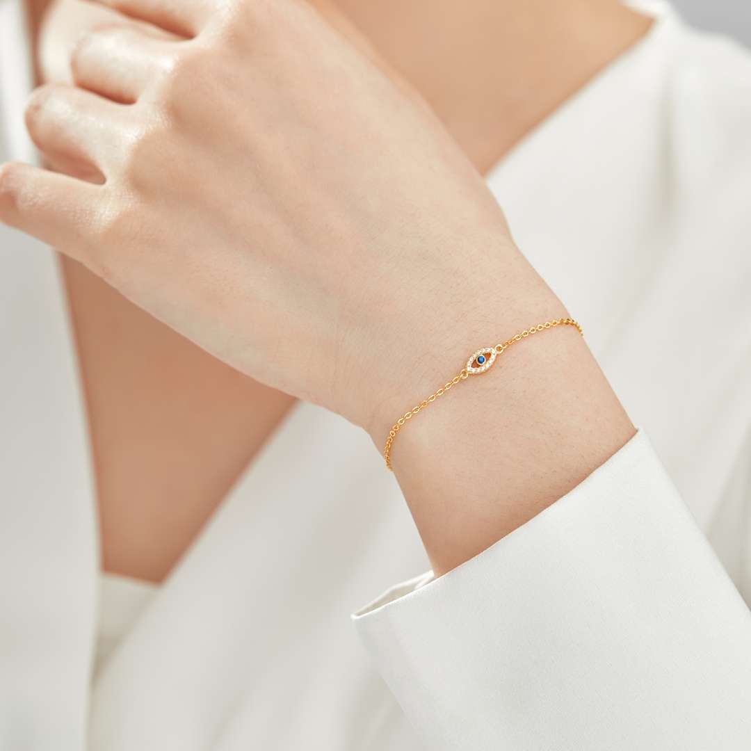 Angela Jewelry]Evil Eye Shape Necklace