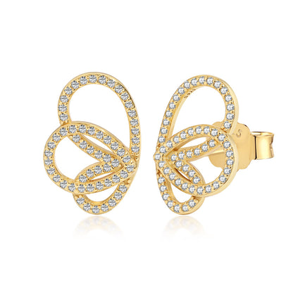 Angela Jewelry]Exquisite Butterfly Shape Earrings