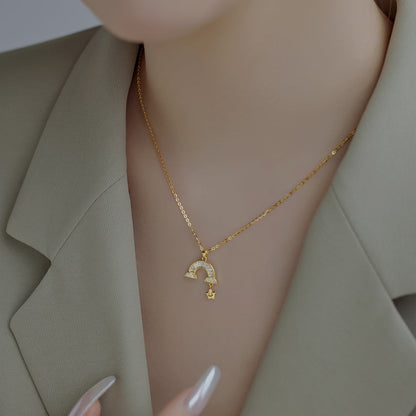 Angela Jewelry]Unique Rainbow Star Necklace