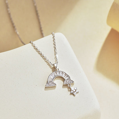 Angela Jewelry]Unique Rainbow Star Necklace