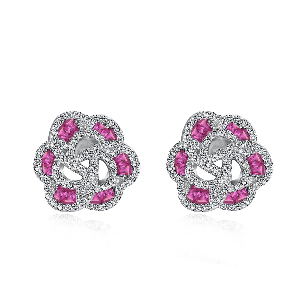 Angela Jewelry]Exquisite Flower Shape Daily Earrings