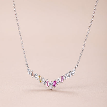 Angela Jewelry]Dazzling Rainbow Necklace
