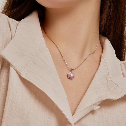 Angela Jewelry]Charming Flower Colorful Necklace