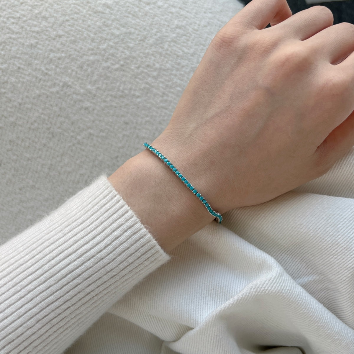 Angela Jewelry]Dazzling Exquisite Round Cut Daily Bracelet