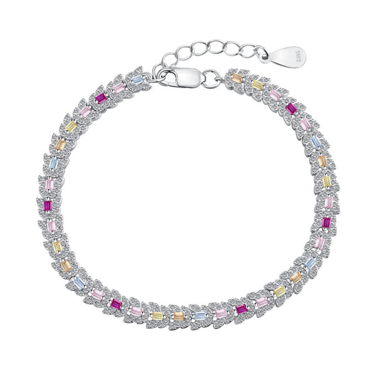Angela Jewelry]Delicate Colorful Multi Cut Daily Bracelet