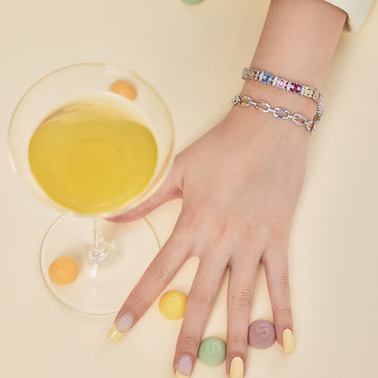 Angela Jewelry]Dazzling Colorful Daily Bracelet