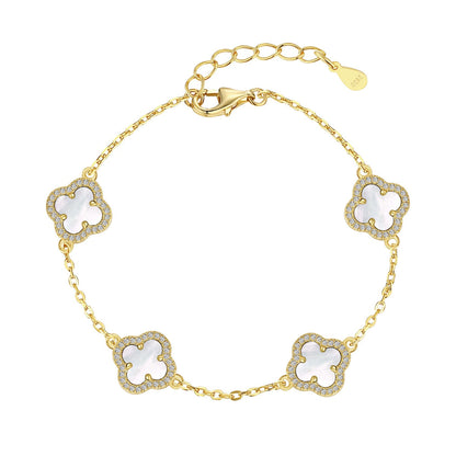 Angela Jewelry]Four-Leaf Clover Exquisite Bracelet