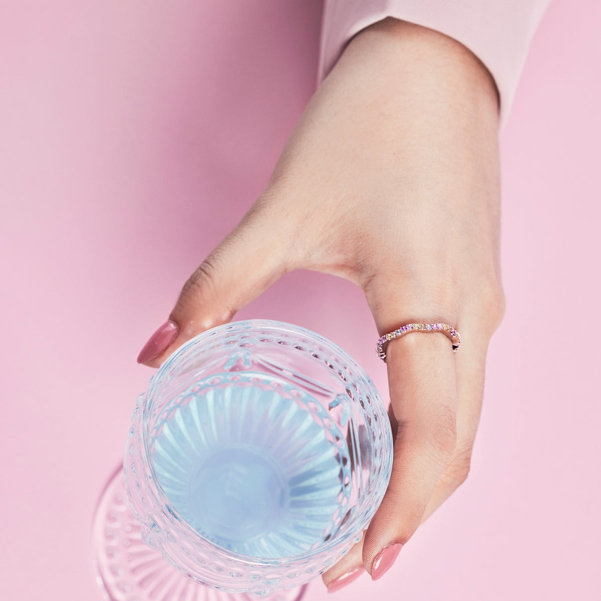 Angela Jewelry]Dainty Colorful Round Cut Party Ring