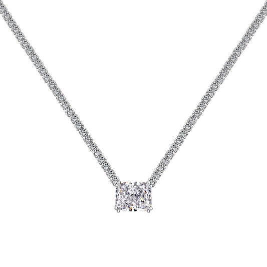 Angela Jewelry]4.0 Carat Elegant Radiant Cut Necklace