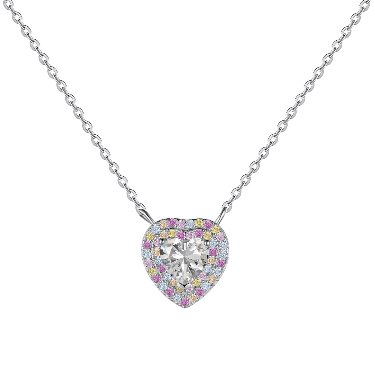 Angela Jewelry]Exquisite Heart Shape Necklace