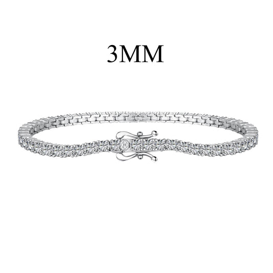 Angela Jewelry]Dainty Charming Round Cut Tennis Bracelet