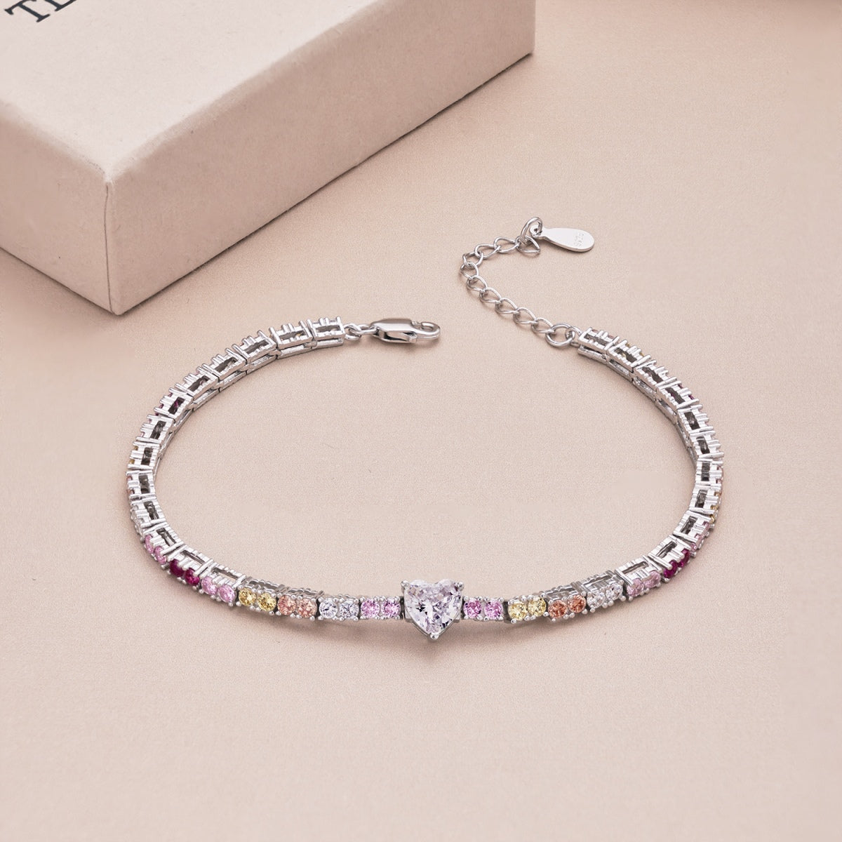 Angela Jewelry]Delicate Romantic Heart Shape Lover Bracelet