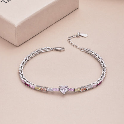 Angela Jewelry]Delicate Romantic Heart Shape Lover Bracelet