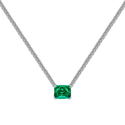 Angela Jewelry]4.0 Carat Elegant Radiant Cut Necklace